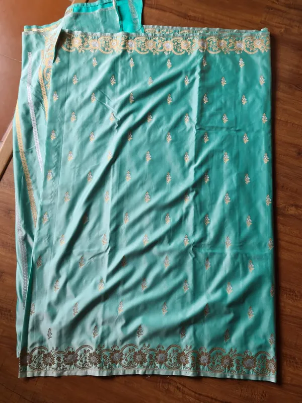 Sea_Green_Mashroo_Silk_Woven_Alfi_Zari_Border_Saree_For_Women