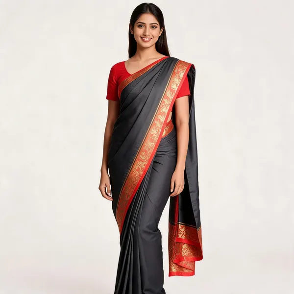 Black_Silk_Red_Zari_Border_Ethnic_Saree_For_Women