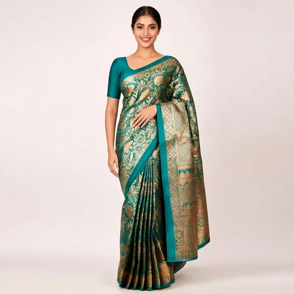 Green_Silk_Zari_Woven_Kanjivaram_Saree_For_Women