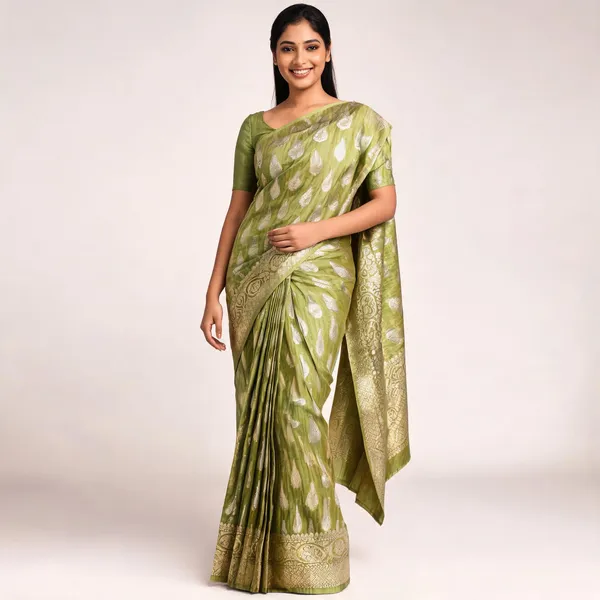 Green_Silk_Zari_Woven_Banarasi_Saree_For_Women