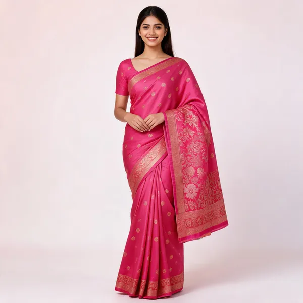 Pink_Silk_Zari_Woven_Banarasi_Saree_For_Women