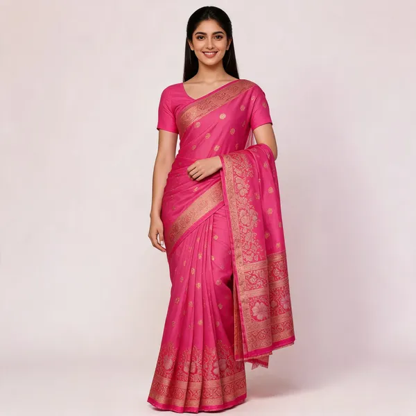 Pink_Silk_Zari_Woven_Banarasi_Saree_For_Women