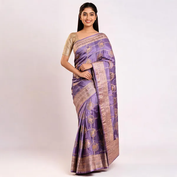 Purple_Silk_Zari_Woven_Motif_Saree_For_Women