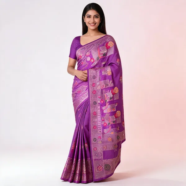 Purple_Raw_Silk_Woven_Floral_Zari_Pallu_Saree_For_Women