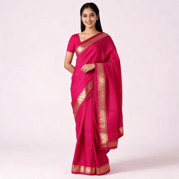 Pink_Silk_Zari_Border_Traditional_Saree_For_Women