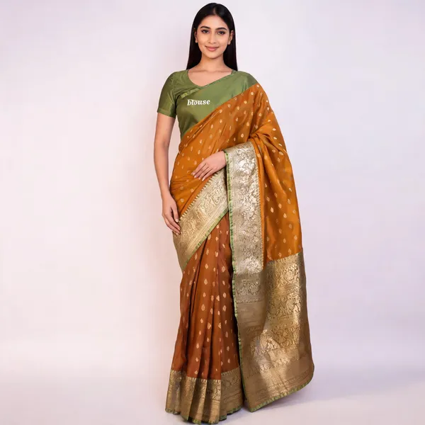 Mustard_Yellow_Silk_Zari_Border_Kanjivaram_Saree_For_Women