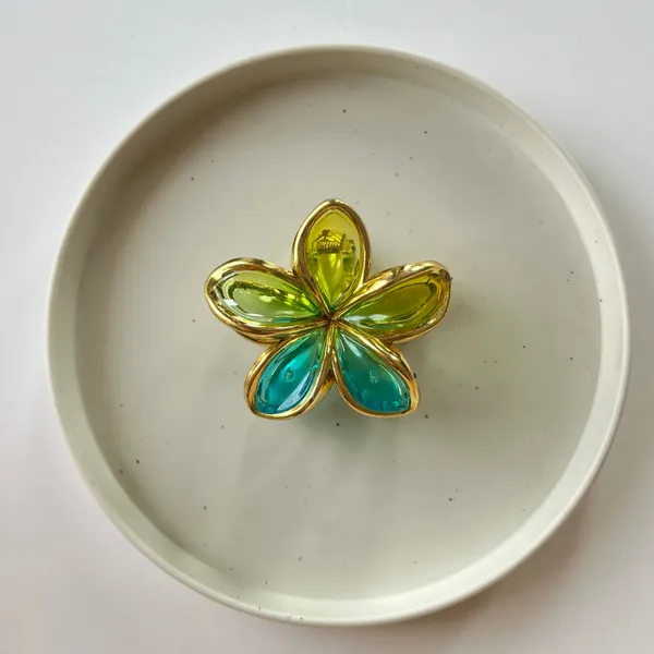Crystal_Flower_Hair_Claw_Greenn_Large_Medium_Single