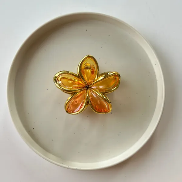 Crystal_Flower_Hair_Claw_Orange_Large_Medium_Single