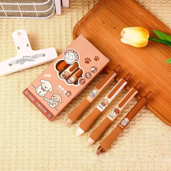 Cute_Character_Gel_Pen_Set_Brown_Single