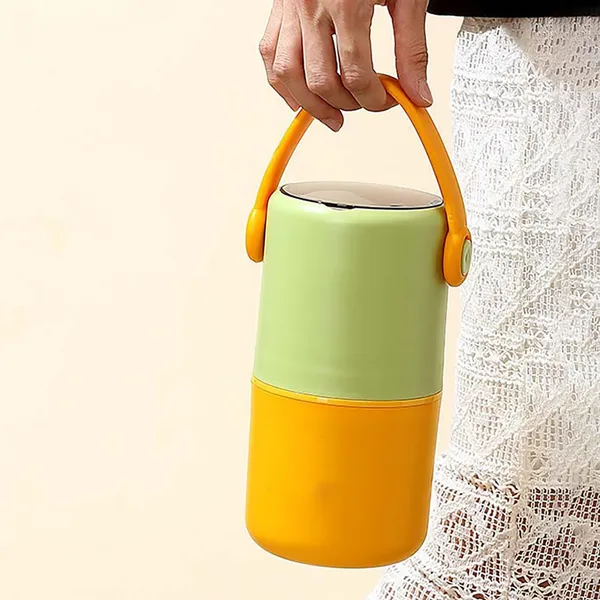 2_Layer_Lunch_Box_Beige_Cream_Single
