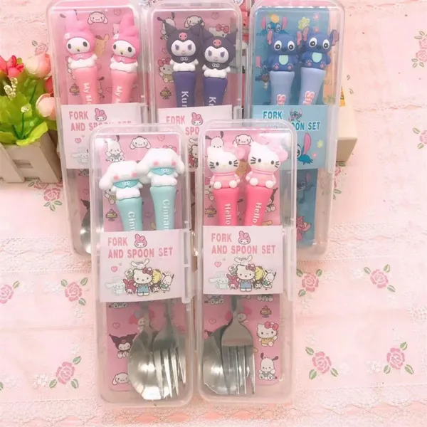 Cute_Fork_Cutlery_Set_Blue_Rainbow_Single