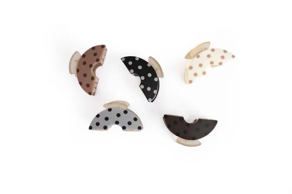 Polka_Dot_Hair_Claw_Small_Black_Dot_Large_Medium_Pack_Of_5