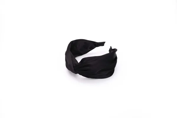 Satin_Twist_Headband_Black_Large_Medium_Single