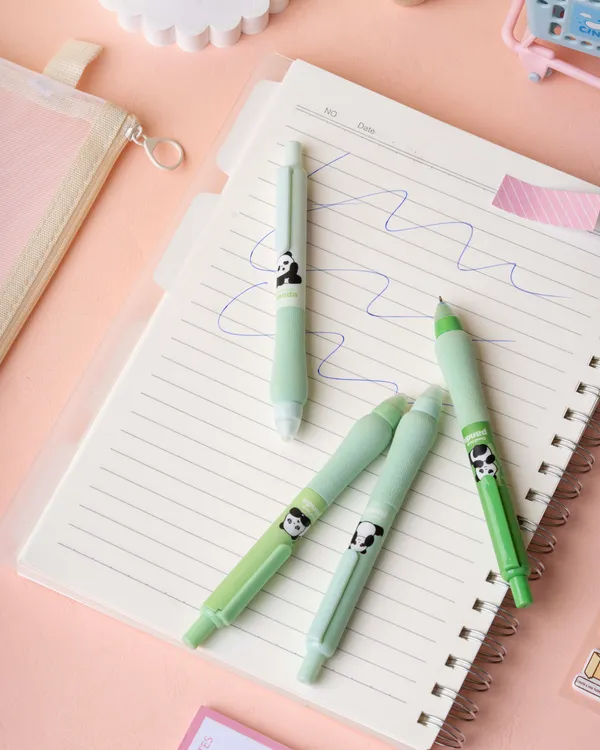Cute_Character_Gel_Pen_Set_Green_Bloom_Single