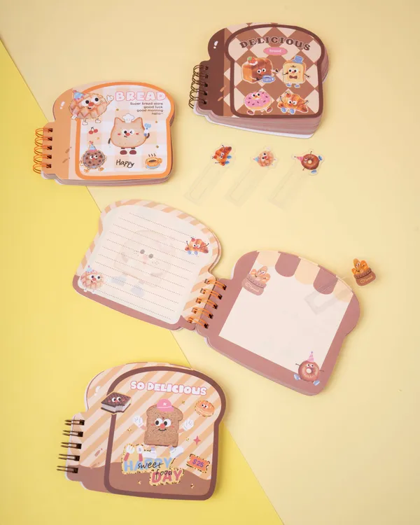 Bread_Shape_Diary_Pack_Of_2_(8_Pcs)