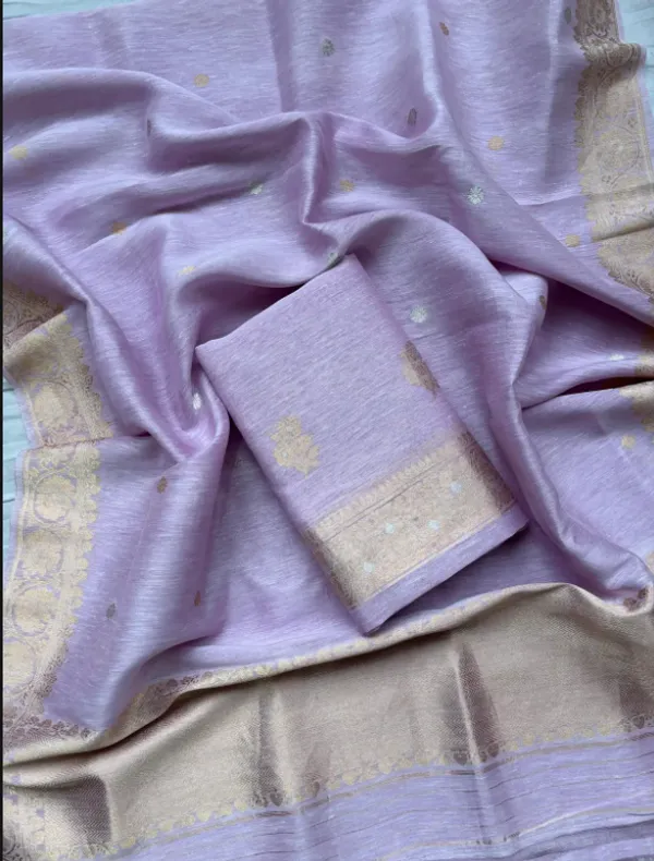 Purple_Pure_Silk_Handwoven_Organza_Linen_Saree_For_Women