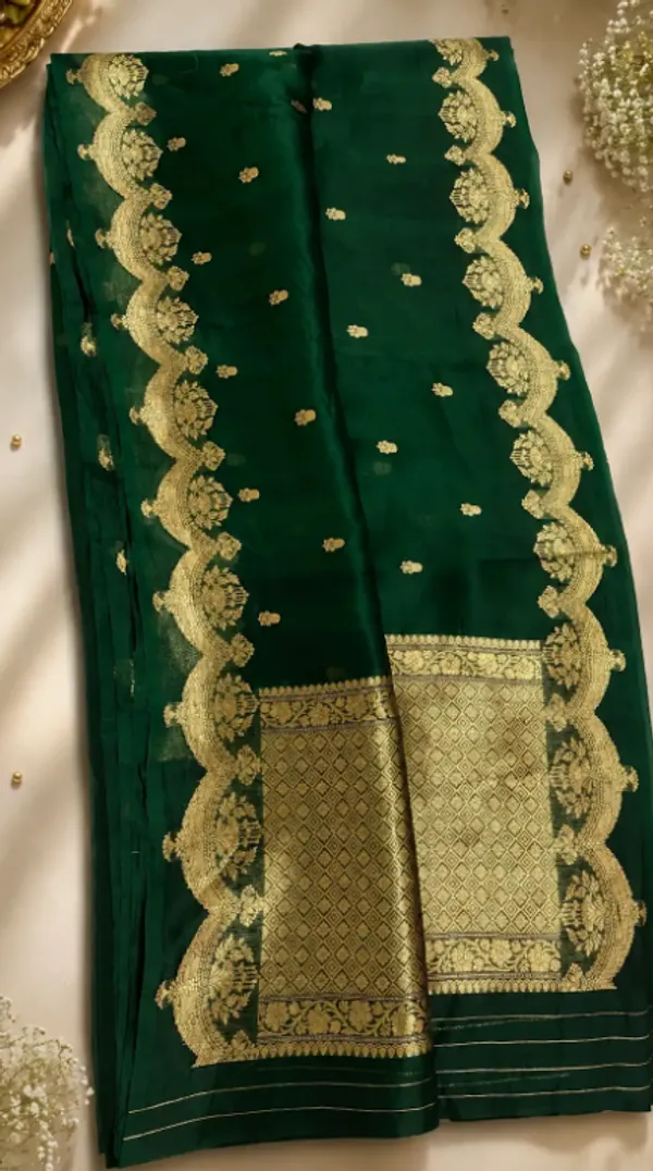 Brown_Pure_Silk_Handwoven_Organza_Kora_Saree_For_Women