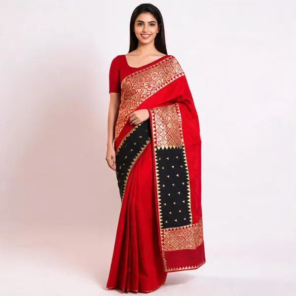 Red_Semi_Silk_Kanjivaram_Saree_For_Women