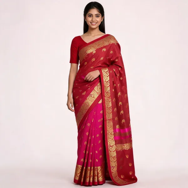 Red_Pink_Semi_Silk_Zari_Kanjivaram_Saree_For_Women