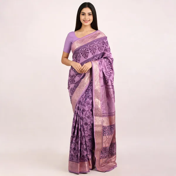 Purple_Semi_Silk_Floral_Kanjivaram_Saree_For_Women