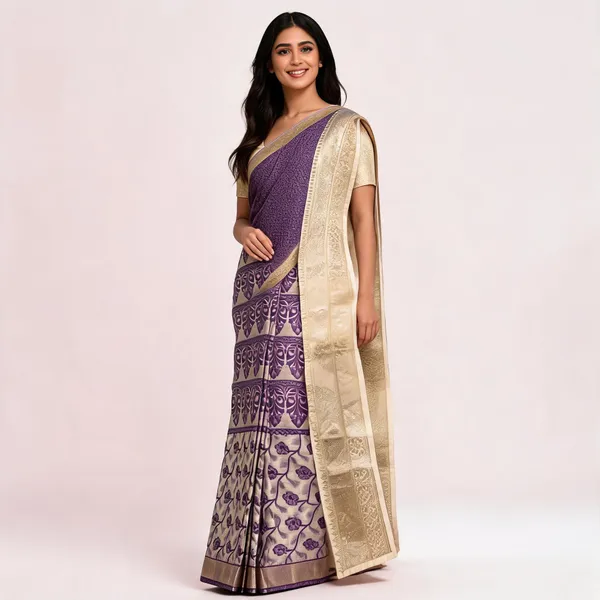 Purple_Semi_Silk_Silver_Zari_Kanjivaram_Saree_For_Women