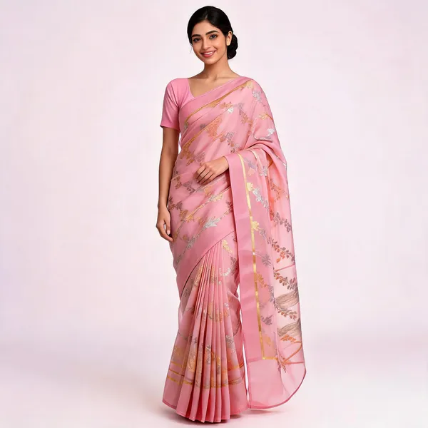 Pink_Pure_Silk_Handwoven_Organza_Saree_For_Women