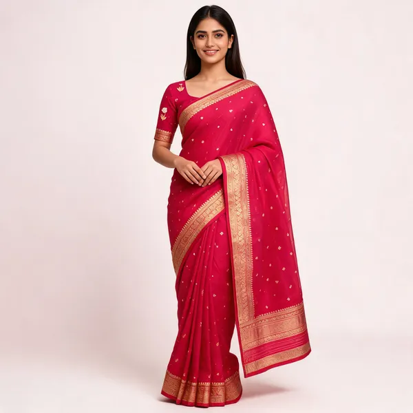 Pink_Pure_Silk_Handwoven_Organza_Kora_Suit_For_Women