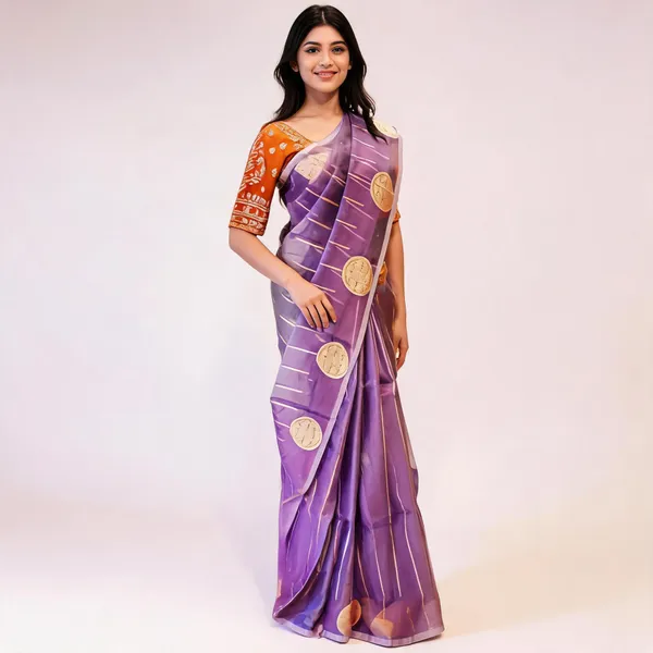 Purple_Pure_Silk_Handwoven_Kora_Tissue_Saree_For_Women