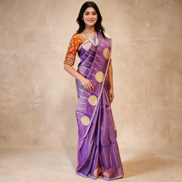Purple_Pure_Silk_Handwoven_Kora_Tissue_Saree_For_Women
