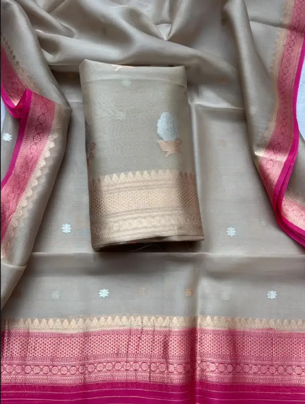 Grey_Pure_Silk_Handwoven_Organza_Kora_Suit_For_Women