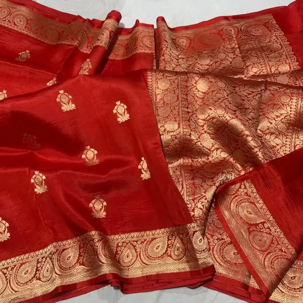 Red_Pure_Silk_Handwoven_Katan_Saree_For_Women