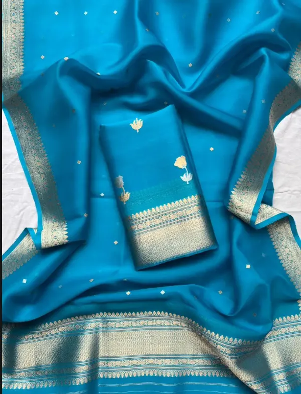 Sky_Blue_Pure_Silk_Handwoven_Organza_Kora_Suit_For_Women