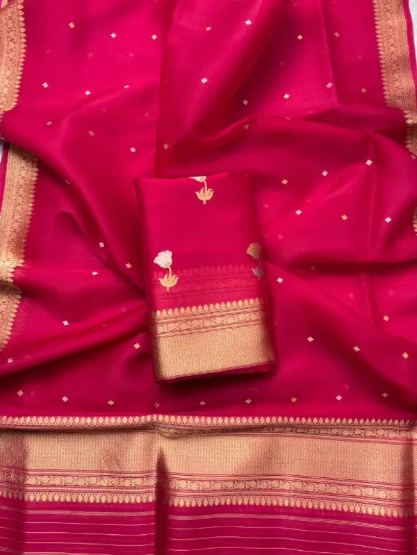 Pink_Pure_Silk_Handwoven_Organza_Kora_Suit_For_Women