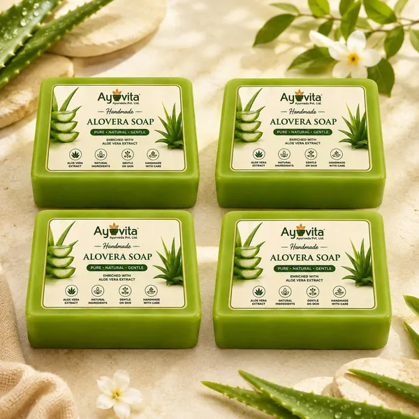 Ayuvita_Aloe_Vera_Moisturizing_&_Soothing_Handmade_Soap_-_Pack_Of_4