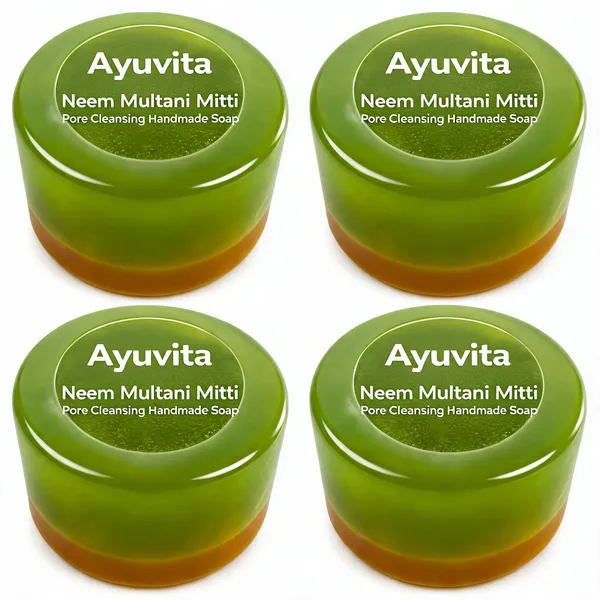 Ayuvita_Neem_Multani_Mitti_Pore_Cleansing_Handmade_Soap_-_Pack_Of_4