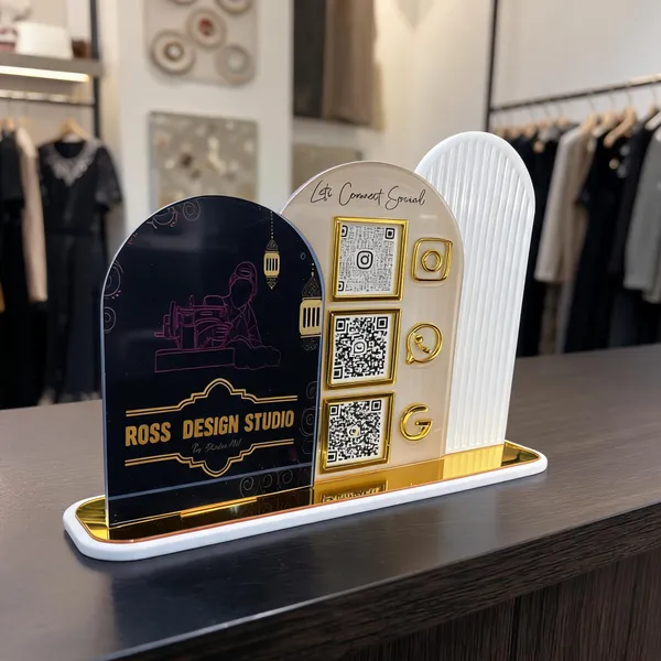 Acrylic_Black_Gold_Qr_Code_Social_Media_Display_Stand
