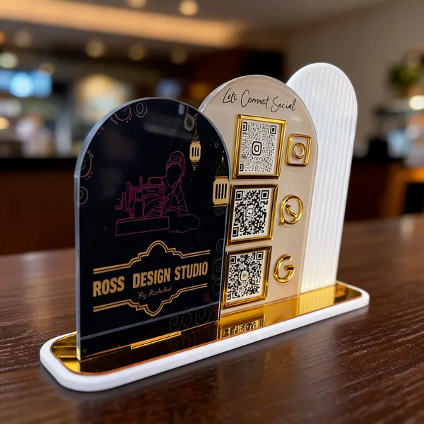 Acrylic_Black_Gold_Qr_Code_Social_Media_Display_Stand