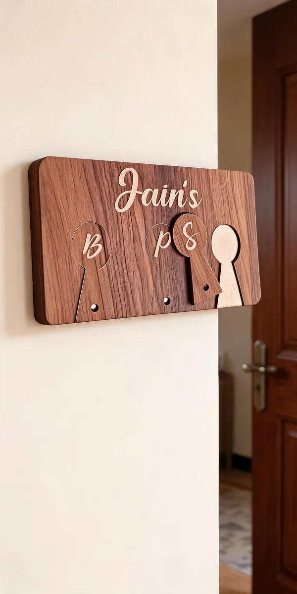 Mdf__Personalized_Key_Holder_With_Key_Shaped_Hooks