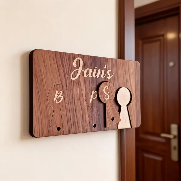 Mdf__Personalized_Key_Holder_With_Key_Shaped_Hooks