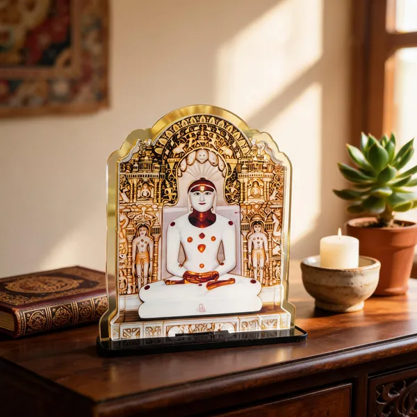 Acrylic_White_Gold_Religious_Deity_Figurine_With_Base