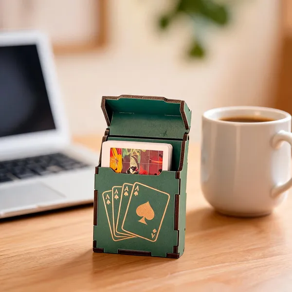 Mdf_Illustrated_Playing_Card_Decorative_Storage_Case