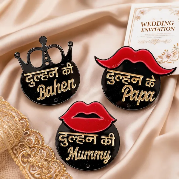Acrylic__Wedding_Family_Badge_Set