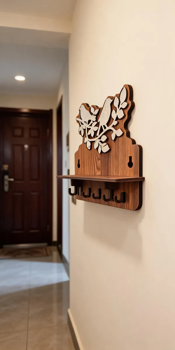 Mdf_Bird_Design_Wall_Mounted_Key_Holder
