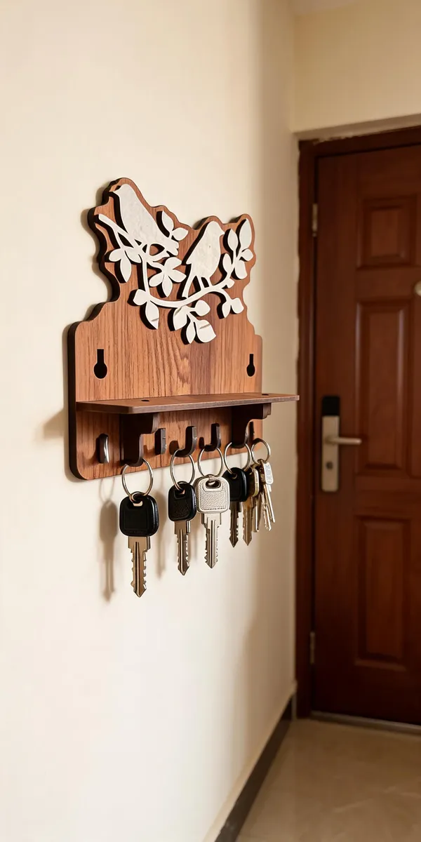 Mdf_Bird_Design_Wall_Mounted_Key_Holder