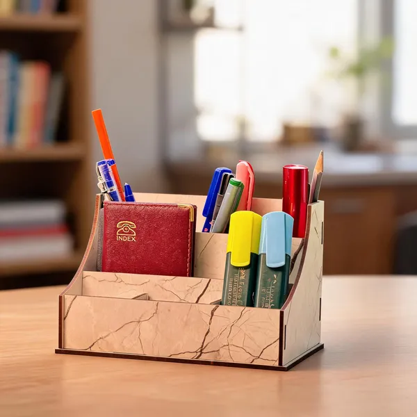 Mdf_Marble_Print_Desk_Organizer