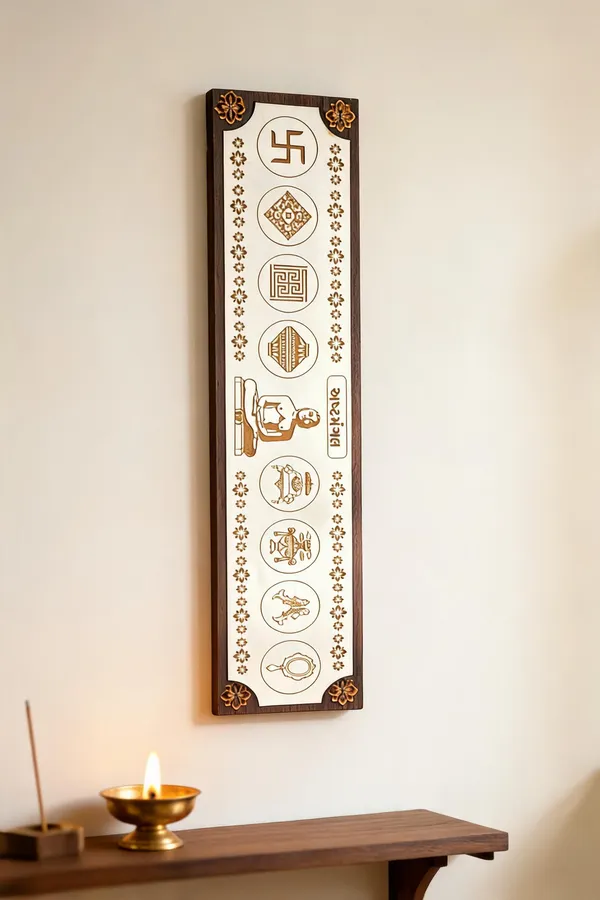 Mdf_Jain_Ashtamangala__Decorative_Religious_Panel