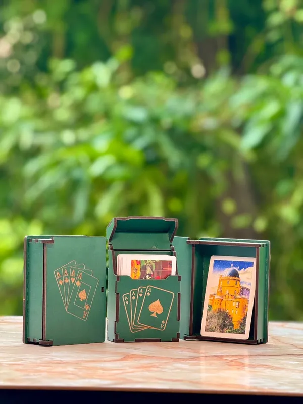 Mdf_Illustrated_Playing_Card_Decorative_Storage_Case
