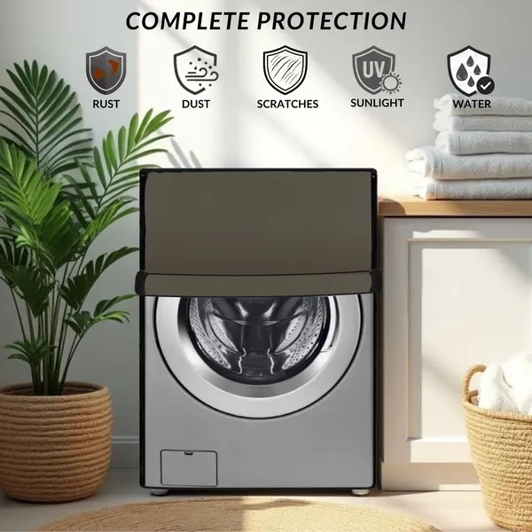 Polyester_Waterproof_Solid_Front_Load_Washing_Machine_Cover_Military