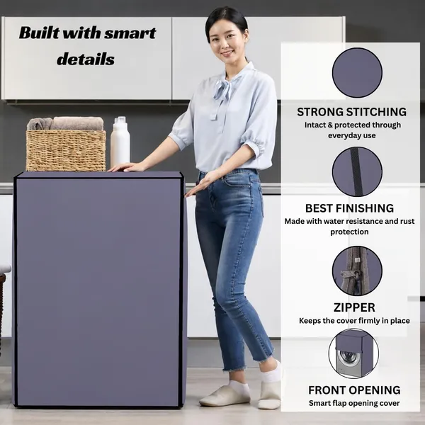 Waterproof_Dustproof_Grey_Front_Load_Washing_Machine_Cover_9Kg