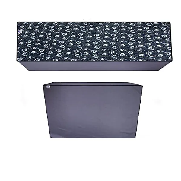 Plastic_Waterproof_Zipper_Split_Ac_Indoor_Outdoor_Cover_For_Haier_1.6_Ton